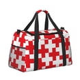 thumbnail image 2 of Honeii Red Cross 1 Print Gym Bag,Carry on Weekender Overnight Bag, Travel Duffel Bags, Personal Item Travel Bag,Tote Bag,Workout Dance Bag, 2 of 7