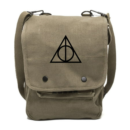 Harry Potter Deathly Hallows Symbol Travel Map Shoulder Bag iPad Tablet