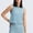 Sky Blue, variant on Women's Tanks Lightweight Breathable Ice Silk Yoga Jacket for Women with Hollow Back Design Loose Leisure Fitness Vest for Wear Army Green L