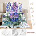 thumbnail image 5 of Watercolor Wildflowers Blanket Soft Cozy Warm Throw Blanket for Couch, Plush Fuzzy Flannel Fleece Blankets for Sofa, Spring Botanical Art Bed Blankets Lightweight Gifts for Women, 40"x60", 5 of 9