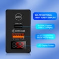 thumbnail image 4 of 20W PD Smart Digital Display Fast Charge, Stable And Efficient Output Current,Wide Compatibility,Multifunctional,Black, 4 of 9