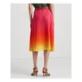 thumbnail image 2 of RALPH LAUREN Womens Pink Zippered Lined Ombre Midi A-Line Skirt 8, 2 of 4