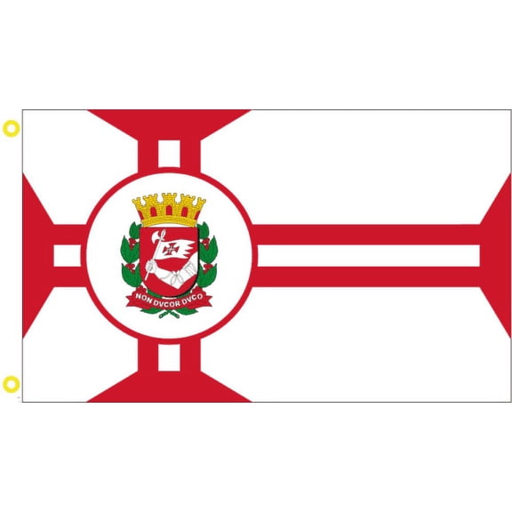 SAO PAULO CITY BRAZIL OLD HISTORIC BANNER CREST FLAG 3'X5' ® 100D USA BANNER