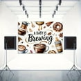 thumbnail image 3 of Coffee Baby Shower Backdrop A Baby is Brewing Coffee Photography Background Watercolor Milk Bottle Coffee Beans Donuts Newborn Baby Shower Party Decorations Holiday Colorful Firework Banner, 3 of 6