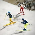 thumbnail image 3 of yotijay 3 Pieces Model Skiing Figures Scenario Scenes Micro Landscape Building Road C, 3 of 9