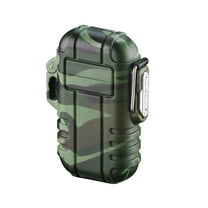 Dnogom Windproof & Waterproof Outdoor Lighter,Refillable Butane Portable Camping Lighter with Lanyard & Safety Buckle for Outdoor Camping BBQ Gift