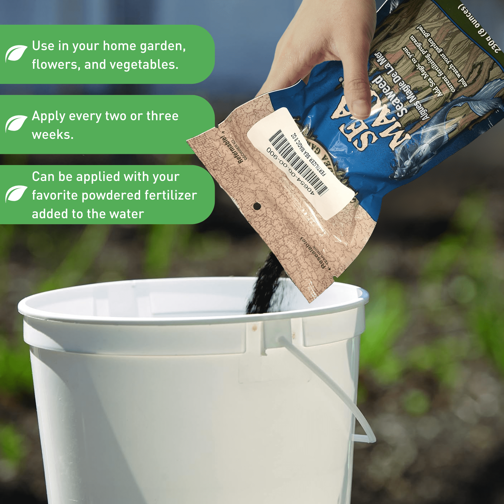Harris Seeds - Sea Magic Dry Seaweed Fertilizer to Help Your Garden Grow - 8 Oz.