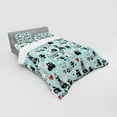 thumbnail image 3 of Ambesonne Cat Bedding Set 3 Pcs, Kitties Love Daydreaming, Twin, Multicolor, 3 of 3