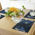 thumbnail image 4 of Ambesonne Navy Blue Place Mats Set of 4, Tree in Woods, Standard Size, Navy Blue, 4 of 6