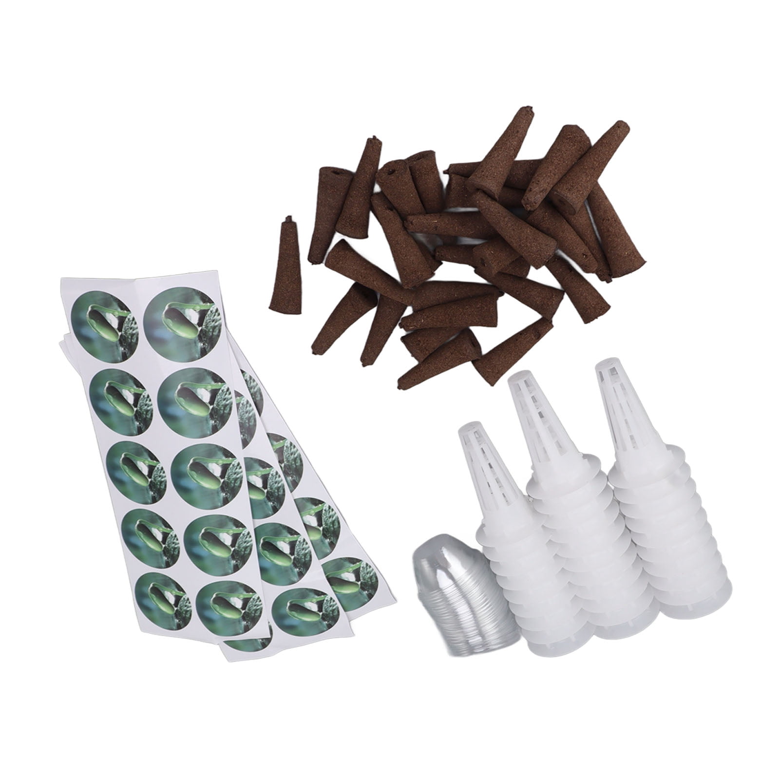 Xirurus 30 Set Plant Seed Starter Pods Kit with Seed Grow Baskets, Sponges, and Stickers, Hydroponic Growing Kit for Indoor Gardening, Tomatoes and Herbs (10.2 x 5.5 x 2.4 inches / 26 x 14 x 6 cm)