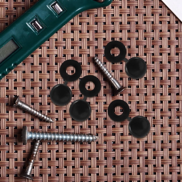 Minkissy 100Ud Tapas Plásticas Negras Para Tornillos Con Plegable Para Protección En Oficinas Y Fábricas