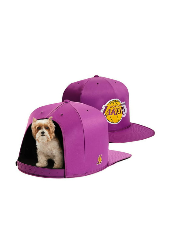 Purple Los Angeles Lakers Small Pet Nap Cap Dog Bed