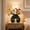 Black BKS, variant on WWV Floral Vase with Weighted Base for Dried Flowers Plants Modern Decorative Black White Tabletop for Home Office Living Room White