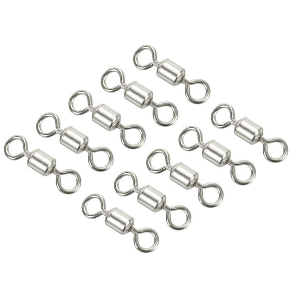 Fishing Barrel Swivels, 40 Pack 156LBS Copper Terminal Tackle for Fishing, Silver
