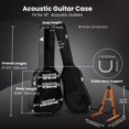 thumbnail image 3 of Yescom Guitare Acoustique Coque Rigide en Bois avec Support de Guitare Pliant en Bois, 3 of 9