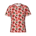 thumbnail image 4 of Vsdgher Tomatoes Print Men's Dry Fit Mesh Athletic Shirts Moisture Wicking Tennis T-Shirt Tops, 4 of 9