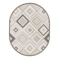 thumbnail image 3 of Unique Loom Arlo Collection Area Rug - Hannah (7' 10" x 10' Oval Sandy Beige/Gray), 3 of 7