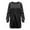 Black, variant on Daznico Sweatshirt for Women - Autumn and Winter Solid Color Hooded Long-sleeved Sweater Dress, Hooded Sweatshirt Women,Color:Black Size:L