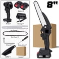 thumbnail image 1 of 8 Inch Brushless 88VF Electric Chain Saw Mini Chainsaw Rechargeable Wood Cutter Pruning Garden Power Tool For 18V Battery, 1 of 7