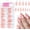 White French Tips-Long Square, variant on Tip Press Nails, 120 count Short Oval Nails Full Cover Nude Press ons with Glue Artificial Short Nails for Women Girls Finger Nails Design