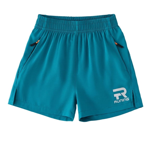 NAISIBABY Boys Athletic Shorts Size 10, Quick Dry with Zipper Pockets Elastic Waist Casual Jogger Active Shorts (6-15T)