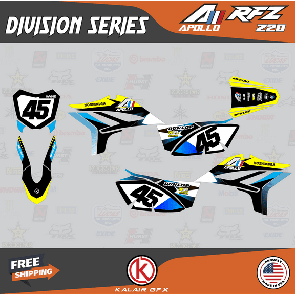 Kalair GFX Graphics Kit for Apollo RFZ Z20 Z40 (All Years) Division Series