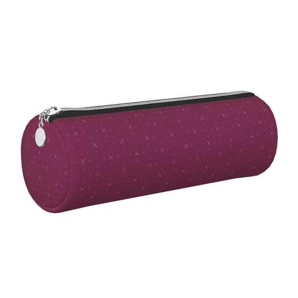 Disketp Small Stars Estuche Organizador de Lápices de Cuero, Estuche de Oficina con Cremallera para Bolígrafo y Lápiz