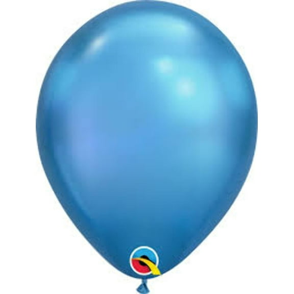 Qualatex Chrome Blue 11 Inch Latex Balloons 100 Count [58272]