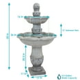 thumbnail image 4 of Sunnydaze French Garden Gray Traditional Reinforced Concrete 2-Tier Outdoor Water Fountain, 4 of 14
