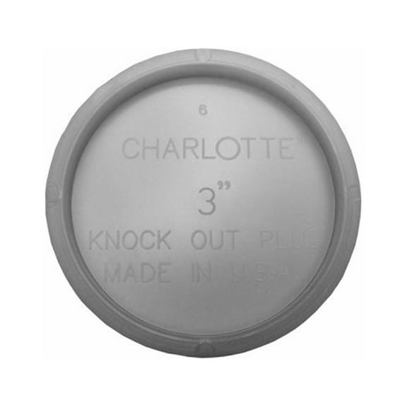 Charlotte Pipe PVC 00131 1000HA Schedule 40 DWV PVC Pipe Test Cap, White, 3 In. - Quantity 50