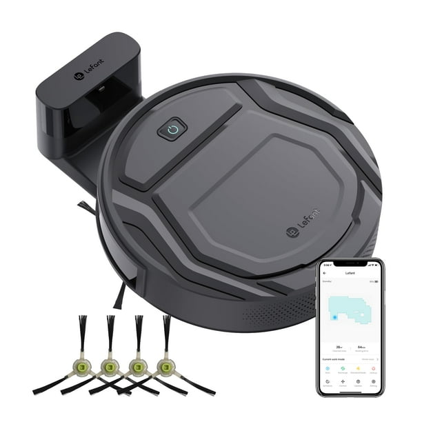 Aspiradora robot Lefant M210 Pro, 2200 Pa de succión, ultrafina, silenciosa, autocargable, Wi-Fi/APP, compatible con Alexa (gris)