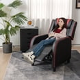 thumbnail image 2 of Gymax Fauteuil Inclinable de Massage pour Gaming en Cuir PU Fauteuil Simple Rouge, 2 of 10