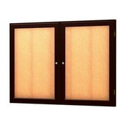 Waddell 77-3648CK-EK Messenger 48 x 36 x 2 in. Wall Case Message Center, 2 Door - Espresso