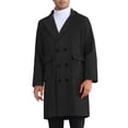 thumbnail image 1 of Abrigos de invierno INSPIRE CHIC para hombres con cuello de muesca, abrigo largo de doble botonadura, 1 of 1