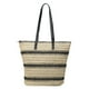 thumbnail image 1 of Bolso de mano a rayas para mujer, bolso de playa de ganchillo con contraste de Color, bolso de paja a rayas de gran capacidad, bolso diario de verano para mujer, 1 of 9