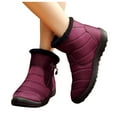 thumbnail image 3 of OKBOP Womens Heeled Ankle Boots-Chelsea Booties Christmas Snow Boots Womens Boots Causal Winter Boots for Women Red, 3 of 9
