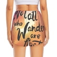 thumbnail image 3 of Picia Not All Who Wander Are Lost Pattern Women's 2 in 1 Athletic Running Shorts High Waisted Workout Casual Gym Sweat Shorts with Comfy Liner Zipper Pockets-XX-Large, 3 of 9
