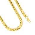 thumbnail image 2 of Nuragold 14k Real Yellow Gold Spiga Wheat 5mm Rounded Foxtail Palm Chain Necklace (16"-30") Italian Jewelry for Men, 2 of 9