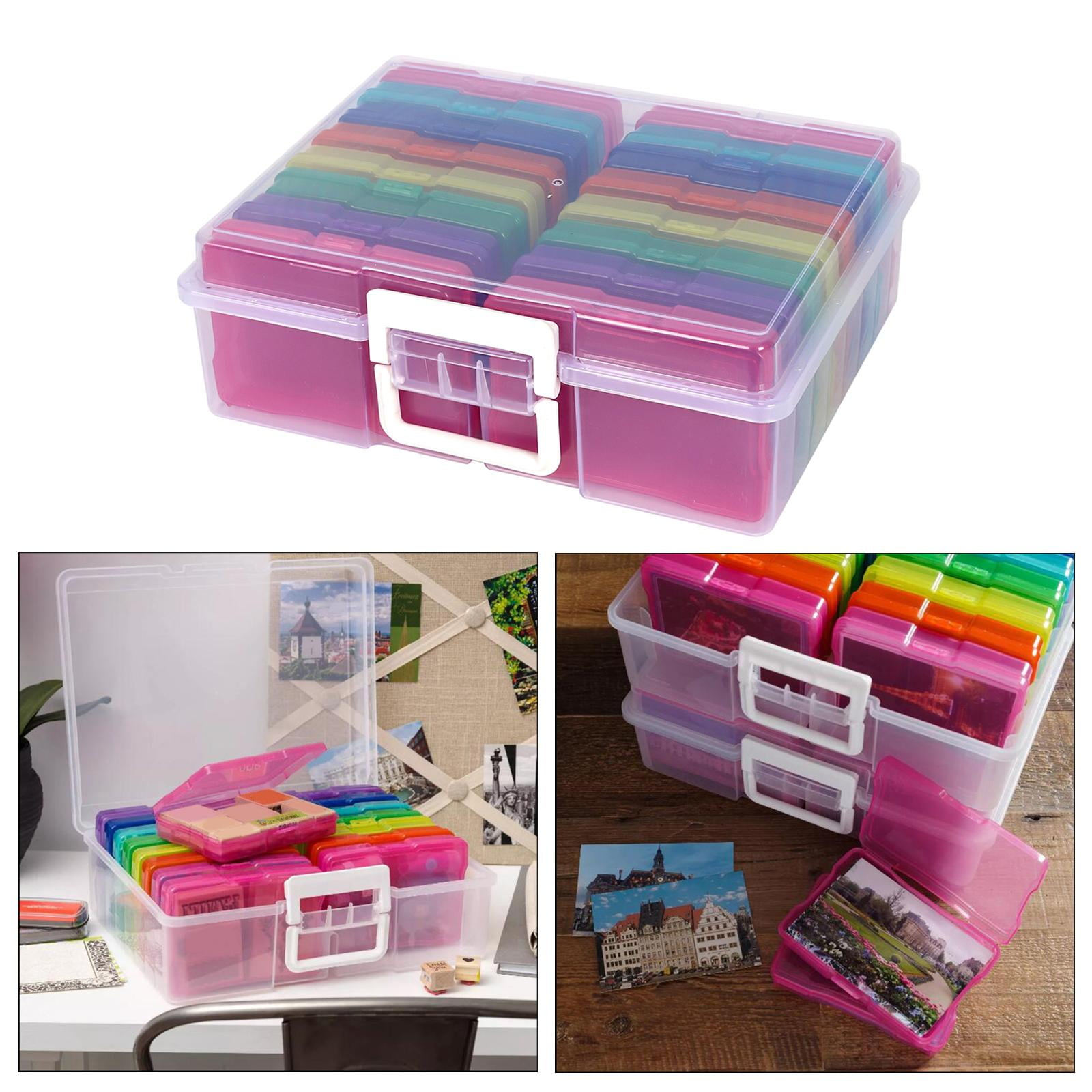 GUOOL Greeting Card Storage & Organizer Box Adjustable Dividers for Holiday Birthday Cards , Paper, Stickers and , Colorful