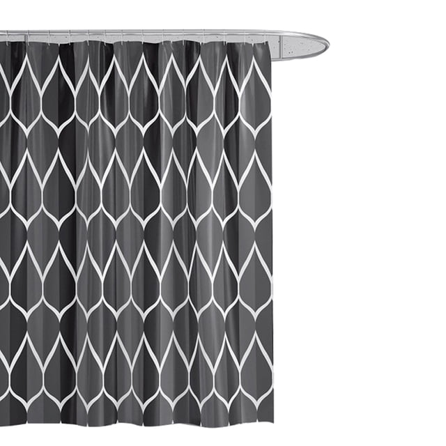 Cortina de ducha impermeable de poliéster, cortina de ducha geométrica abstracta, cortina de baño ponderada de lujo moderna para Baño