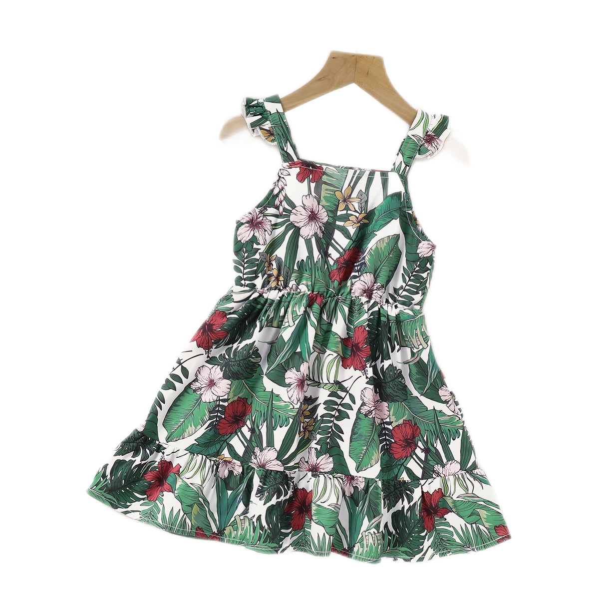 Mikrdoo Toddler Baby Girls Dress 56Y Little Girls Dress Tropical