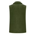 thumbnail image 5 of Women's Fleece Vest Outerwear Sleeveless Lightweight Zip Jackets Warm Soft Vests with Zipper Pockets Army Green M, 5 of 9