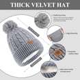 thumbnail image 5 of Hat Scarf Glove Sets Bmawag Touchscreen Gloves Women Cute Thick Hat Protectors Warm Ear Protection Windproof Cap Scarf Gloves Set Holiday Gifting on Clearance White, 5 of 7