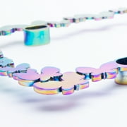 Auto Drive 3D Butterfly Chameleon Chrome Metal License Plate Frame