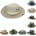 thumbnail image 4 of maskred Chapeau Seau Homme Femme Unique Polyester Coton Pêche Extérieur Large Bord Vert Armée 1Set, 4 of 6