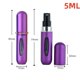 thumbnail image 3 of Atomizador de Perfume de 8/5ml, contenedor de líquidos portátil para cosméticos, Mini botella rellenable vacía de alcohol en aerosol de aluminio para viajes, 3 of 5