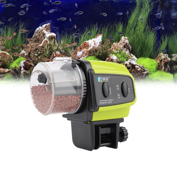 WHAMVOX Timing Automatic Auto Aquarium Fish Feeding Tank Bowl Food Feeder Timer Dispenser Easy Operation