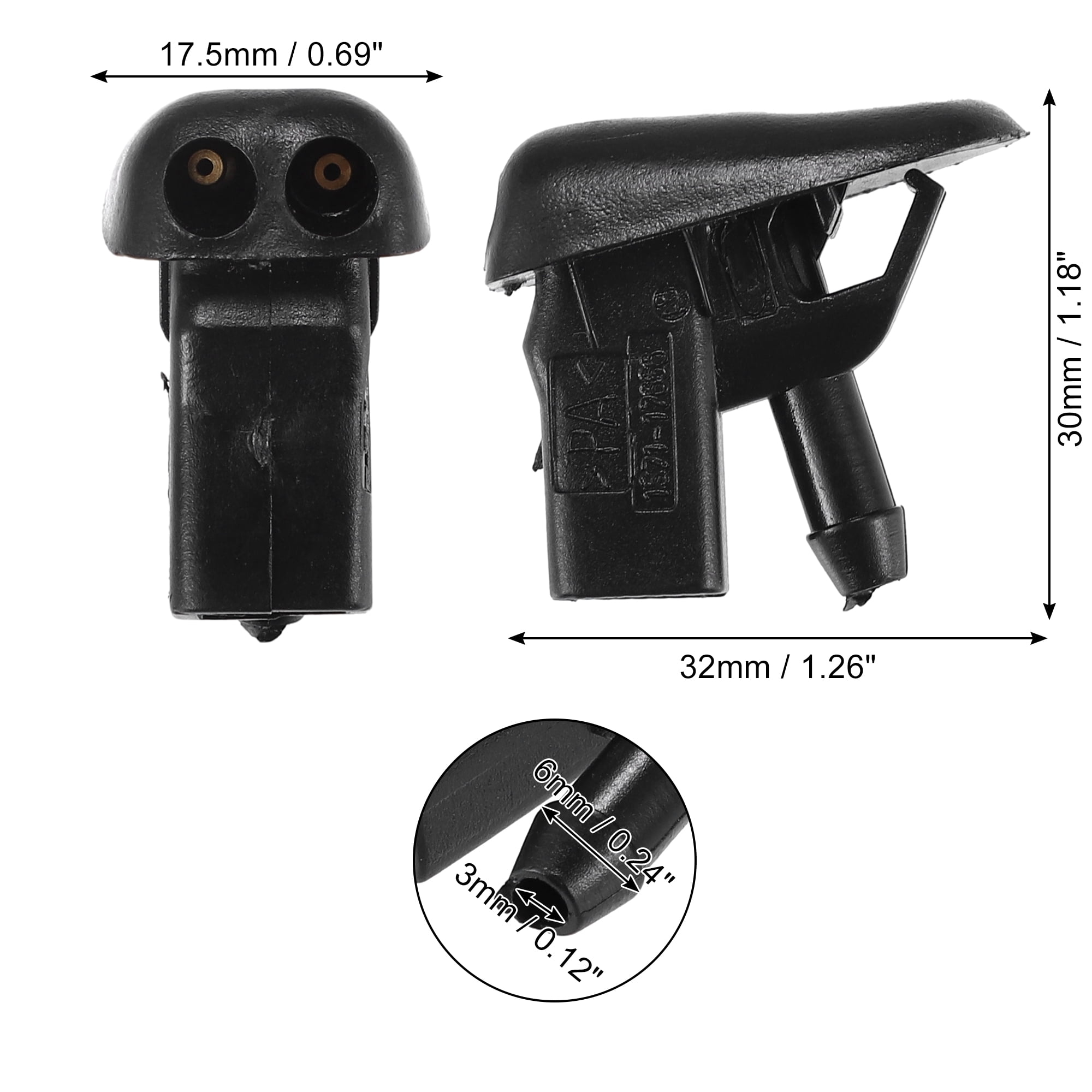 Unique Bargains Windshield Washer Nozzle Fit for Jaguar x Type Pack of 7 Black