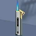 thumbnail image 3 of Nsxcdh Windproof Butane Torch Lighter Long Slim Refillable Blue Flame 3.31x0.43x0.87 in Safety-Lock Pocket-Size Edc,Adjustable Flame Knob,Quick Ignition for Cigarettes Pipes Outdoor,Items, 3 of 3