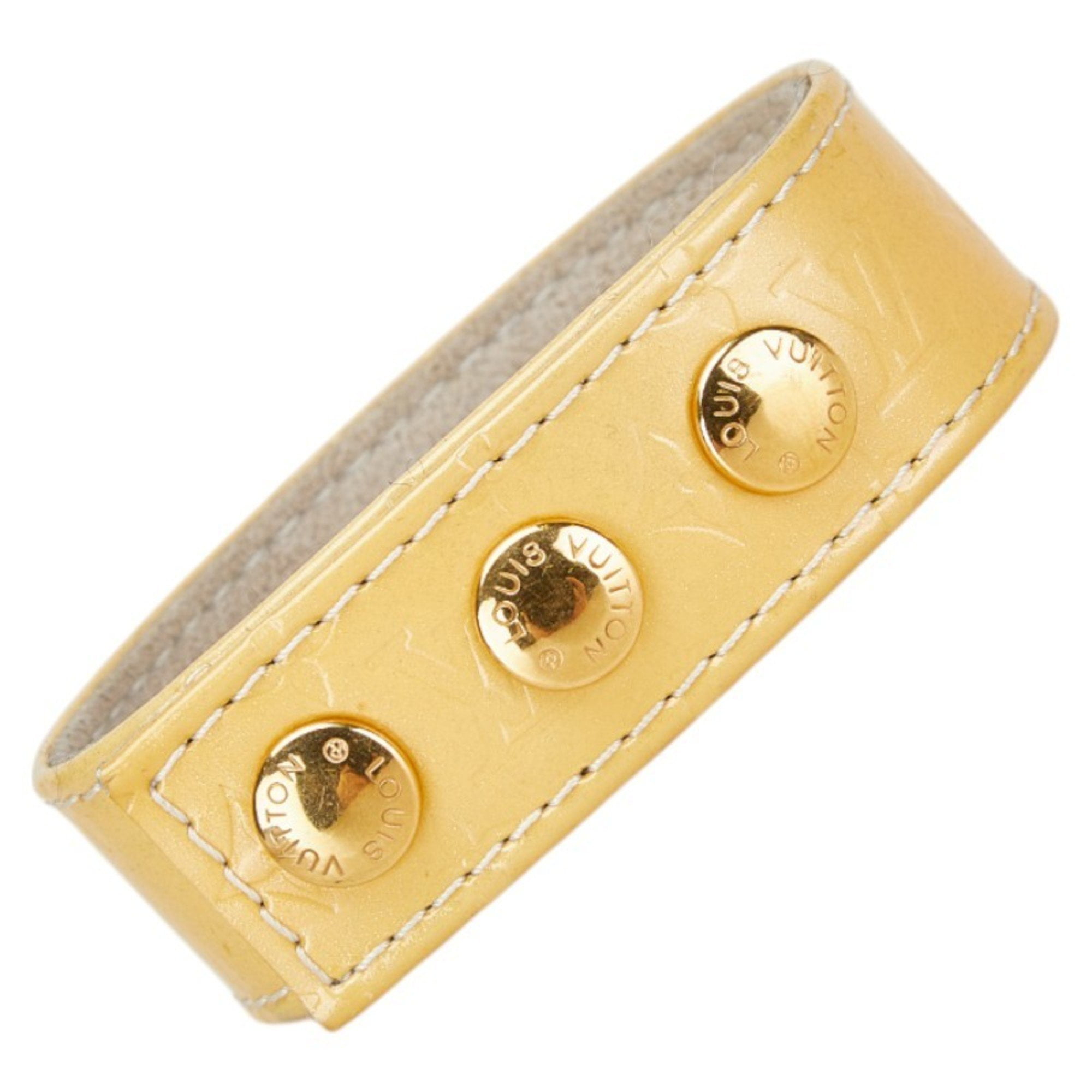 Pre-Owned Louis Vuitton Monogram Vernis NOVEMBER 2000 GINZA JAPAN Bracelet Yellow PVC... (Good)